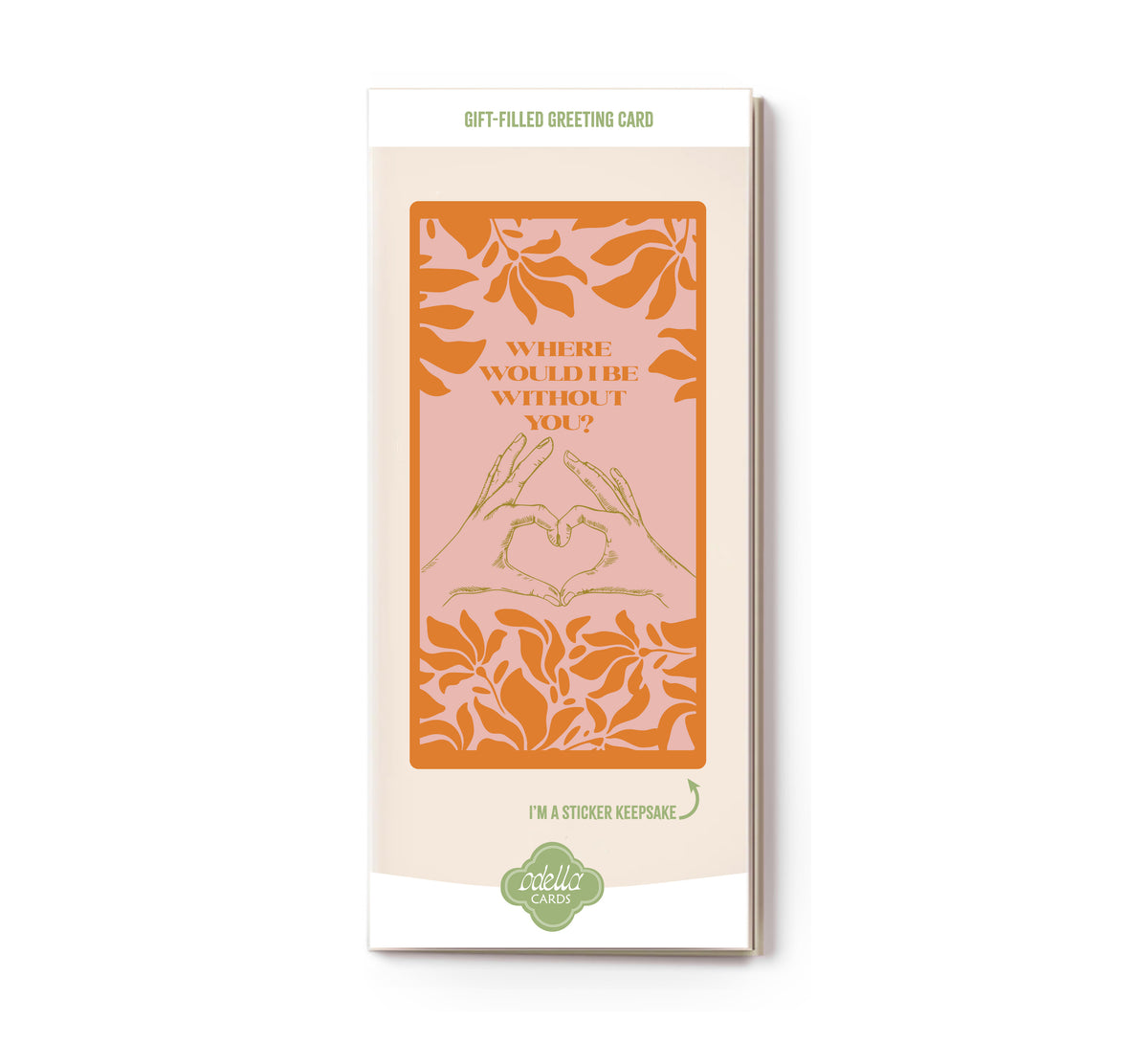 Greeting card packaging with floral design and text on a white background Ja Rule 